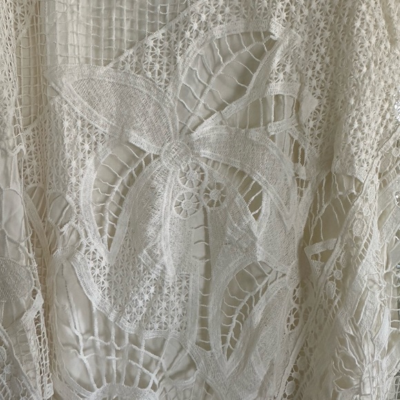 Farm Rio Off White Guipure Lace Maxi Skirt Size Large - Picture 6 of 8